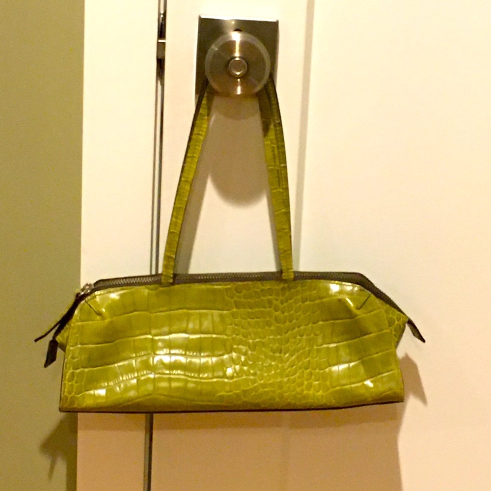 Club Monaco stamped leather bag